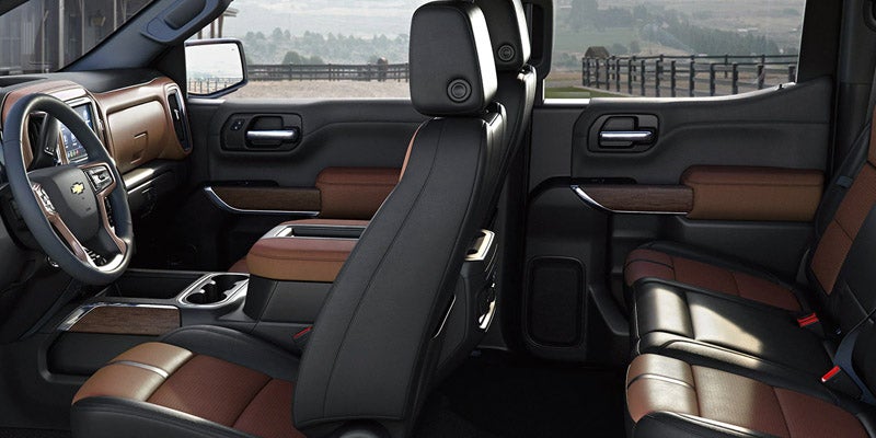 Chevrolet Silverado side seats arrangement view