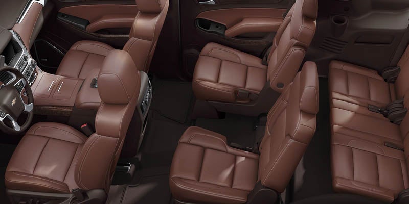 Chevrolet Tahoe inside seats view on top of the roof